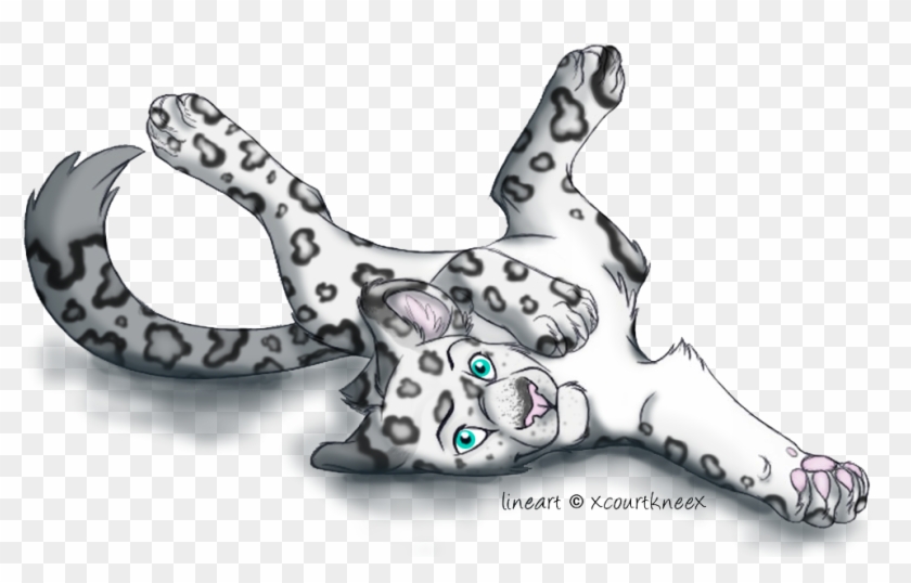 Closed Snow Leopard Adoptable By Snowwhitesangel - Cat Line Art #738054