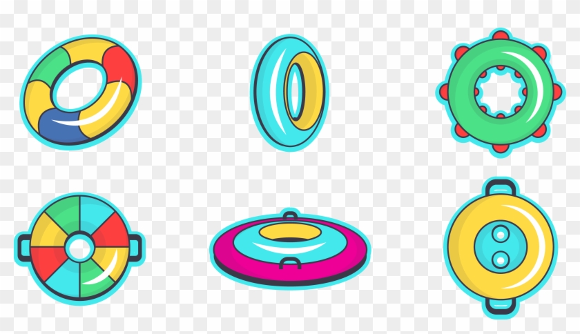 Cartoon Swimming Ring - Illustration #738099