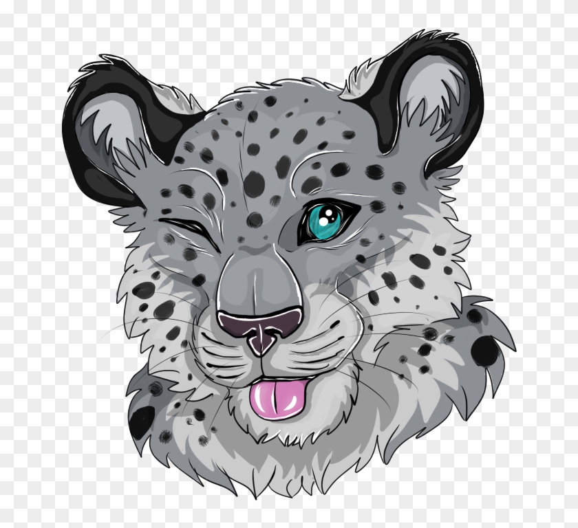Snow Leopard Headshot By Armerschwarzerkater - Snow Leopard #738100