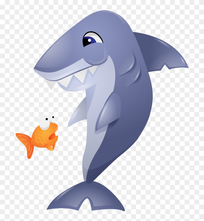 Shark Goldfish Dolphin Clip Art - Yellow #738110