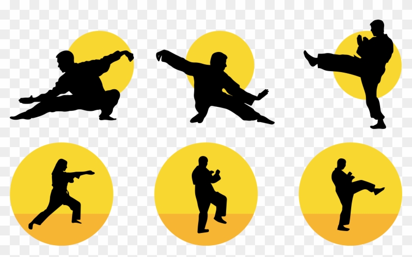 Silhouette Tai Chi Martial Arts Clip Art - Tai Chi Martial Arts #738137