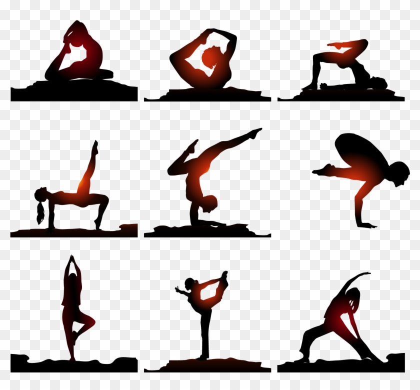 Yoga Silhouette Art Trivia - Yoga Poses: Yoga For Beginners:17 Easy M Your Life #738155