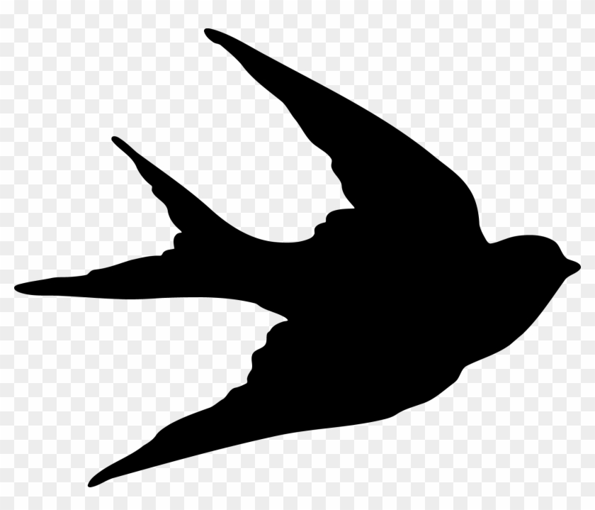 Bird Sparrow Swallow Silhouette Clip Art - Swallow Silhouette #738181