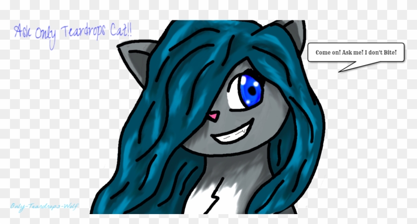 Only Teardrops Cat By Only Teardrops Wolf - Cartoon #738390