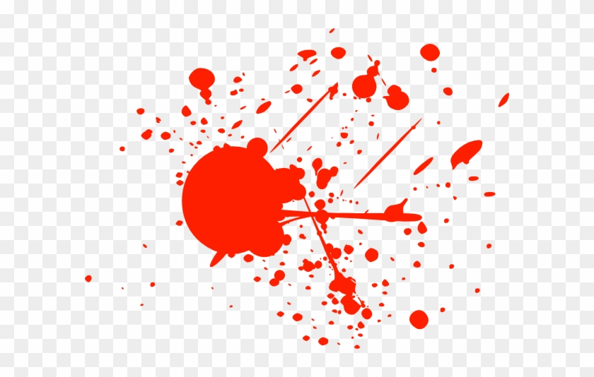 Bright Red Splatter Clip Art At Clker - Blood Splatter Vector Png #738427