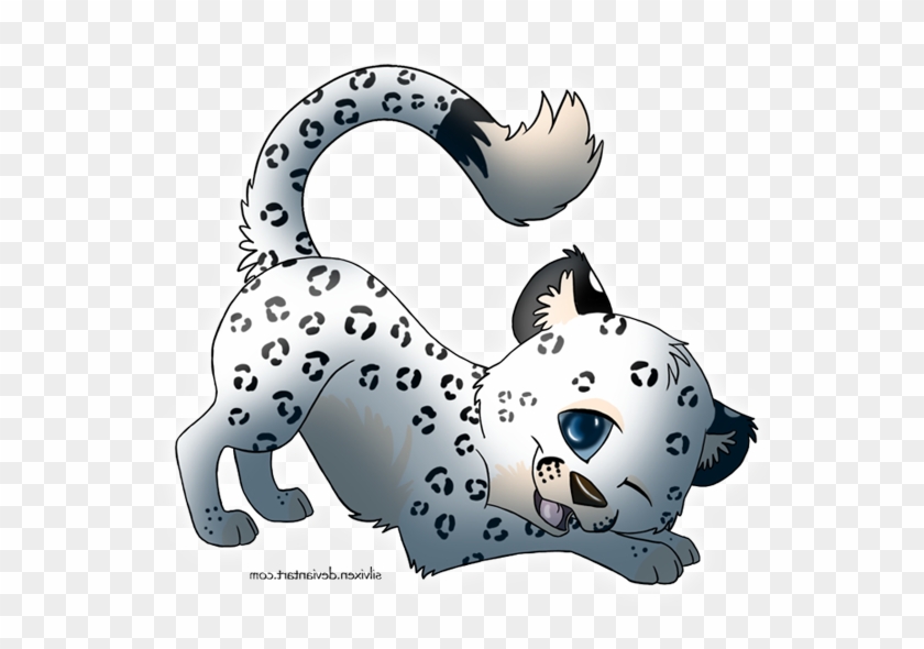 Cute Snow Leopard - Cartoon #738437