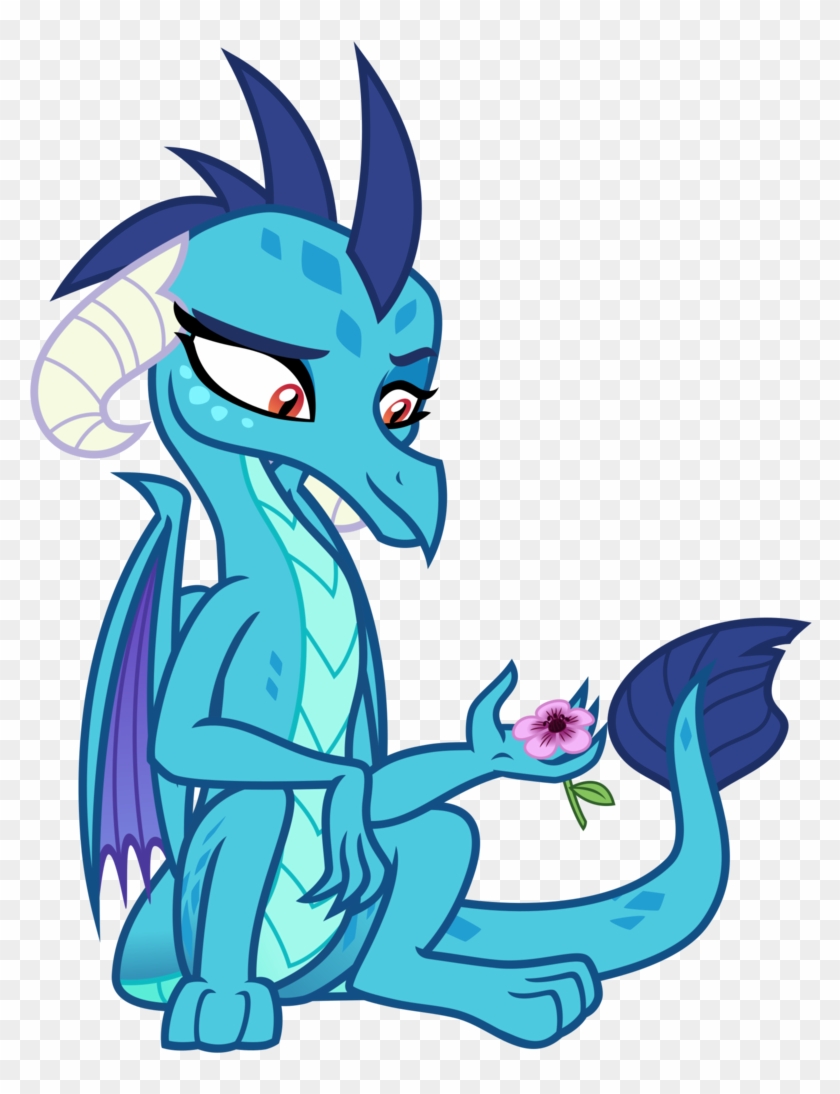 Cheezedoodle96, Dragon, Female, Flower, Princess Ember, - Mlp Thorax And Ember #738459