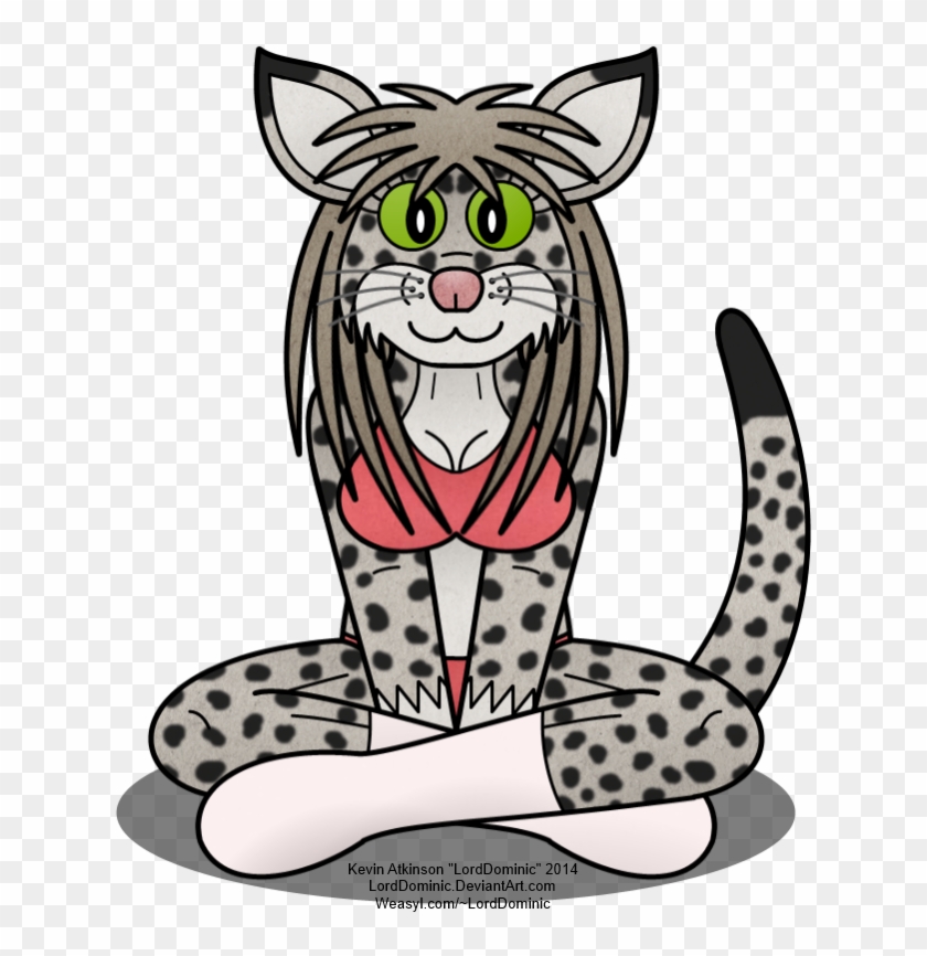 Snow Leopard Girl - Cartoon #738462