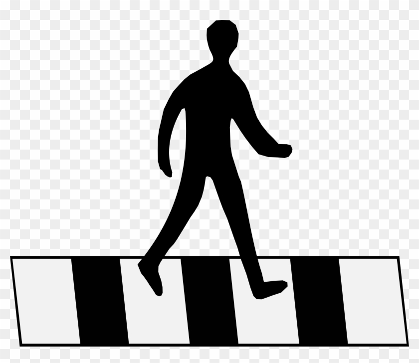 Crosswalk Man - Clip Art Of Zebra Crossing #738528