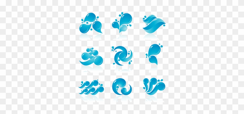 Pattern Of Cartoon Spray Logo Template - Cartoon Water Droplets #738596