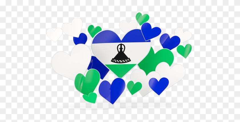Illustration Of Flag Of Lesotho - Malaysia Flag Is Heart #738605