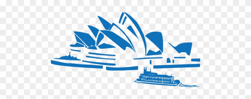 Vector Illustration Of Sydney Opera House - Sydney Opera House Cartoon #738651