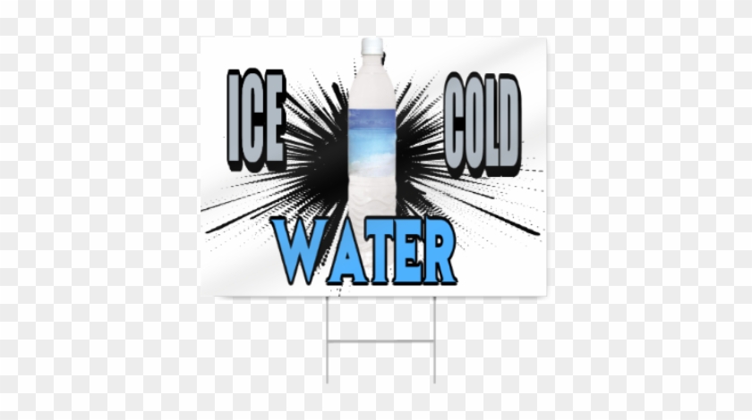 Ice Cold Water Sign - Water Bottle #738901