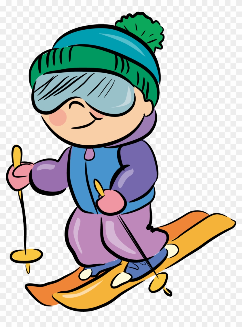 Cartoon Skiing - Skiing Girl - 滑雪 卡通 #738908