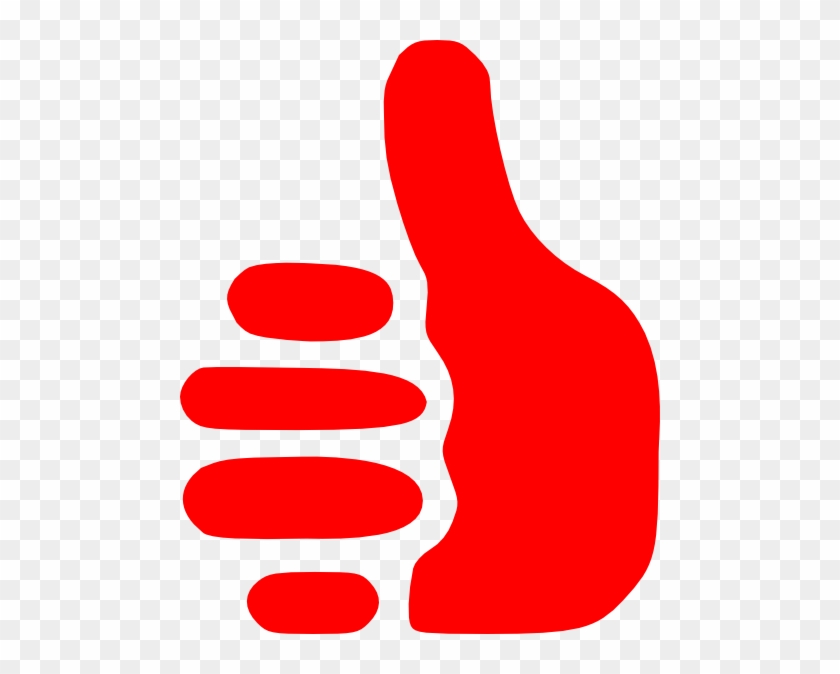 Thumbs Up Icon Red #738973