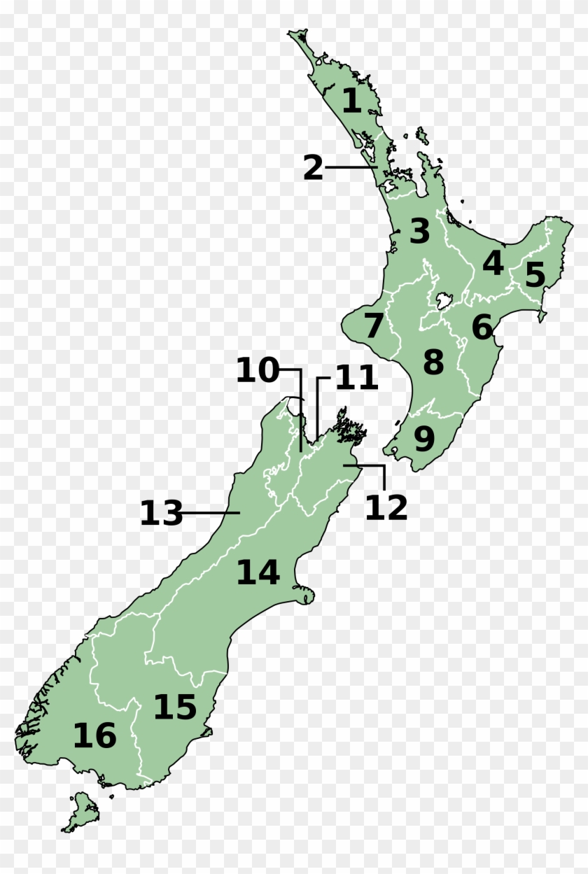 Open - Map Of New Zealand #739006