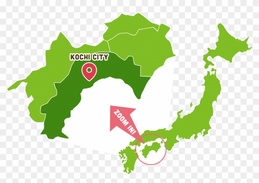 Where Is Kochi - Japan Map Silhouette #739096