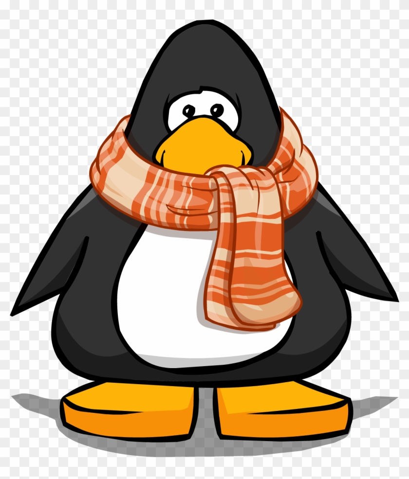 Autumn Scarf On A Player Card - Club Penguin Boa #739106