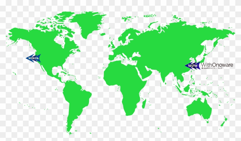 Wowzik Strives To Deliver New Technology And Services - World Map Purple * Png #739147