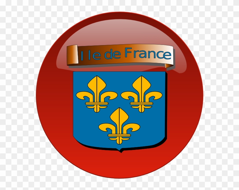 Ile De France Clip Art At Clker - Ile De Francewappen Kissen #739212