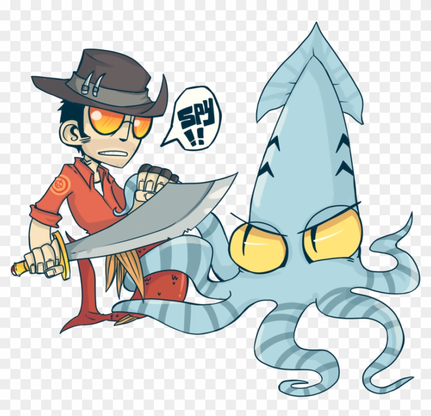 Tf2 Sniper And Squid By Jackasmile - Drawing #739251