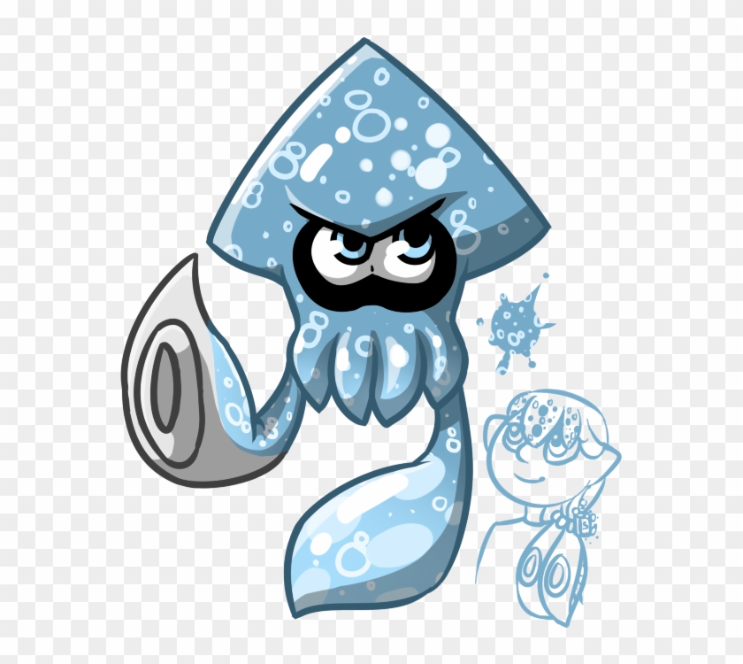 Splatoon Bubbles Squid - Splatoon Light Blue Squid #739275