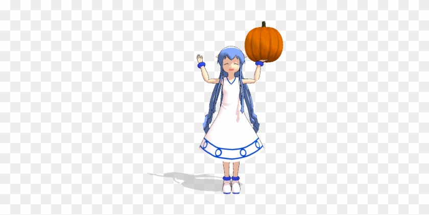 [mmd] Squid Girl With Pumpkin By Marcospower1996 - Cartoon #739329