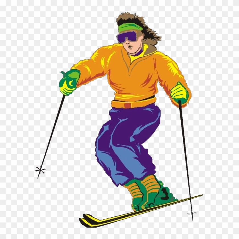 Ski Pole Skiing Drawing - Ski Pole Skiing Drawing #739468