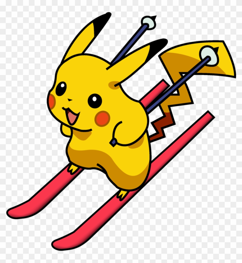 Skiing Pikachu By Badbird29 Skiing Pikachu By Badbird29 - Pikachu Ski #739473