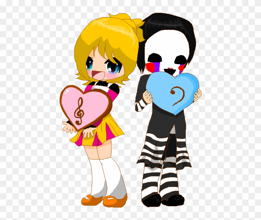 Toy Chica X Marionette Page Dolls By Jj The Hamster - Puppet X Toy Chica -  Free Transparent PNG Clipart Images Download