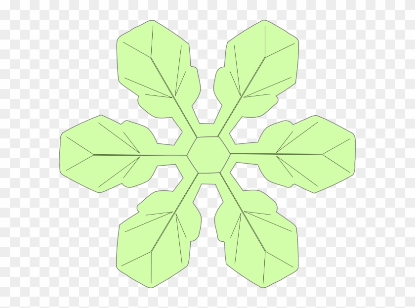 Snow Flake Clipart Clip Artgreen Snowflake Clipart - White #739545