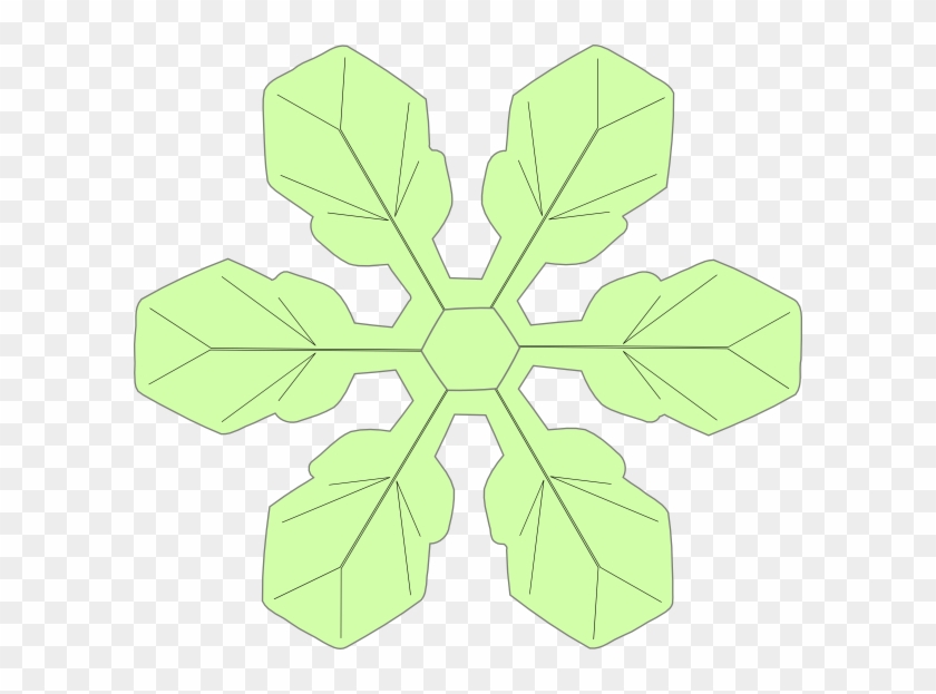 Snow Flake Clipart Clip Artgreen Snowflake Clipart - White #739545