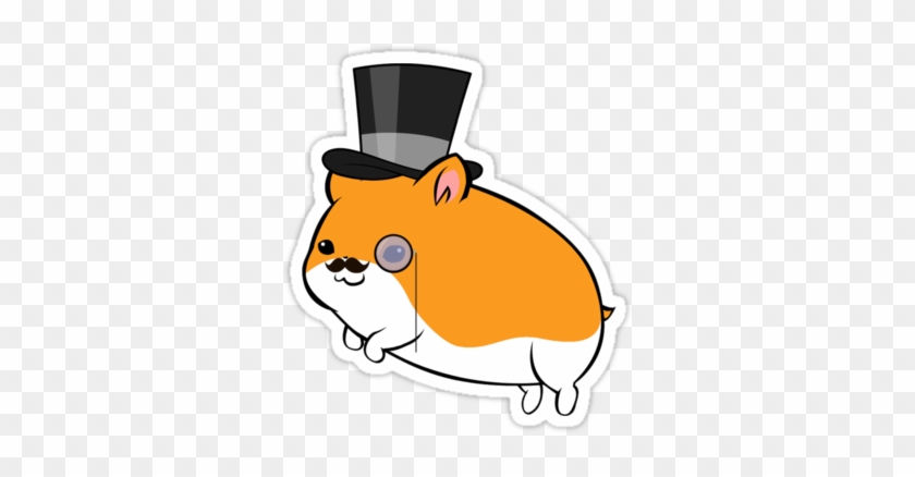 A Hamster With A Monocle, A Mustache And A Top Hat - Hamster With Top Hat #739608