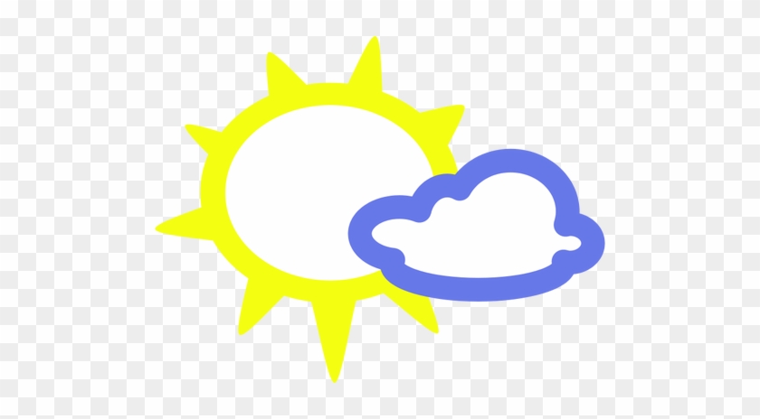 Sunny With Some Clouds Weather Symbol Vector Image - Weather Symbols Clip Art #739739