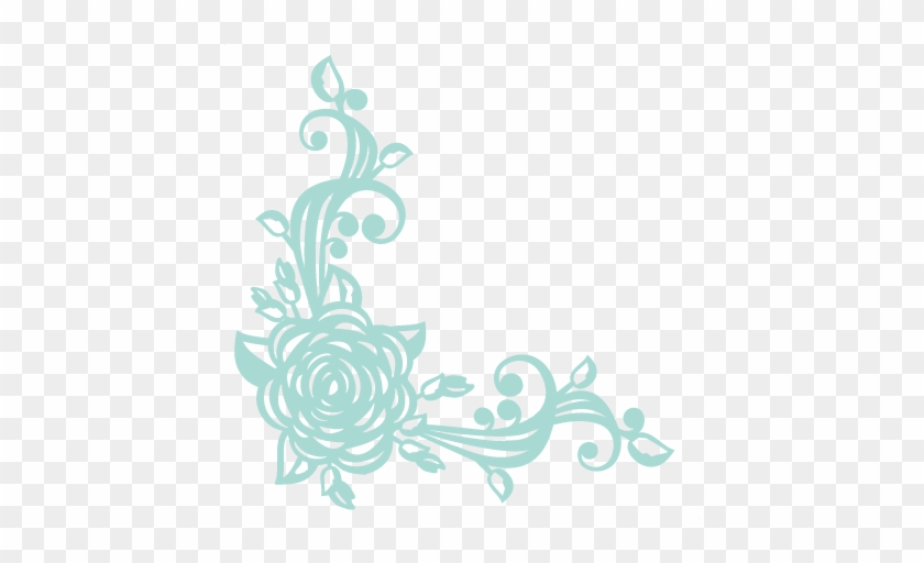 Rose Flourish Svg Scrapbook Cut File Cute Clipart Files - Floral Design #739810
