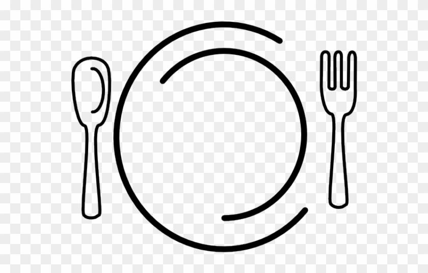 meal clipart black and white