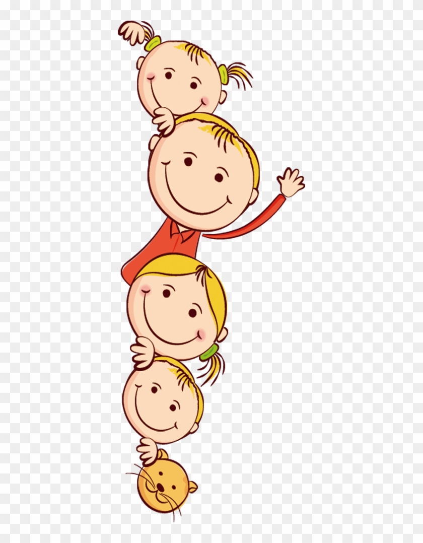 Child Friendship Day Drawing Clip Art - Niños Png Vector #740044