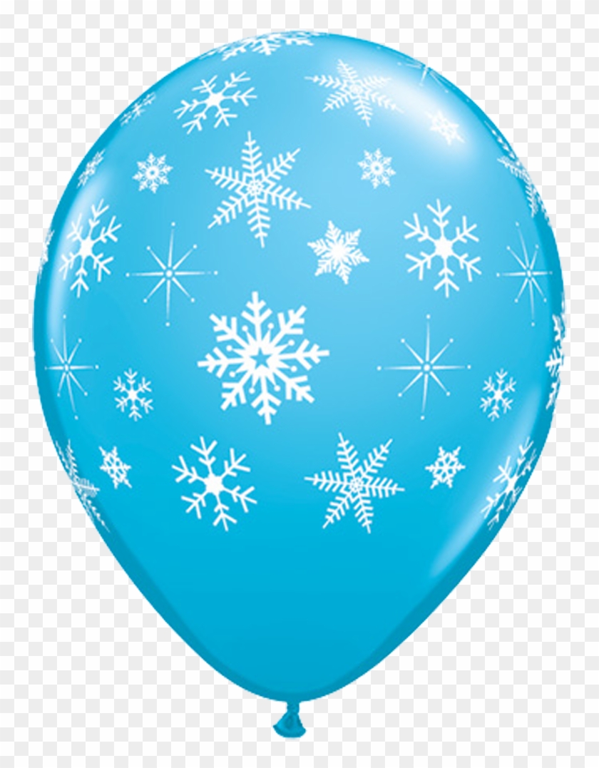 11" Printed Latex Balloons, Pirate's Treasure Map Onyx - Blue Snowflake Balloons (pack Of 12) #740215