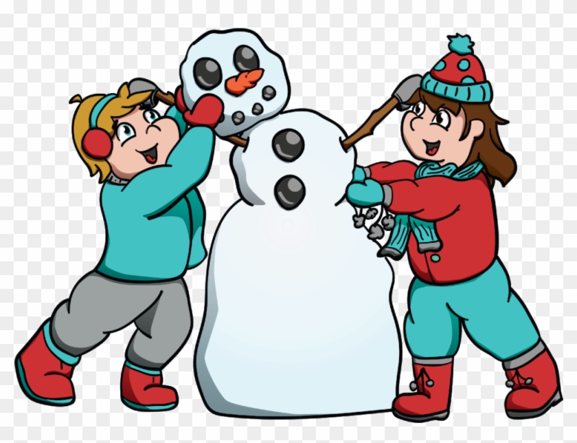Kids Building Snowman Hi Rez - Snowman-erbauer-rücksendeadresse-aufkleber 5 Blätter. #740219