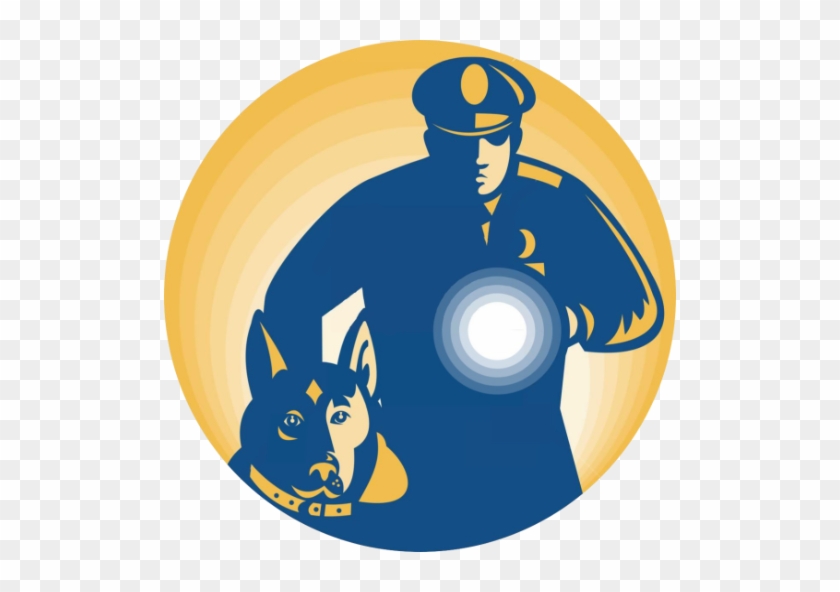 Security Guard Policeman Police Dog Shower Curtain #740241