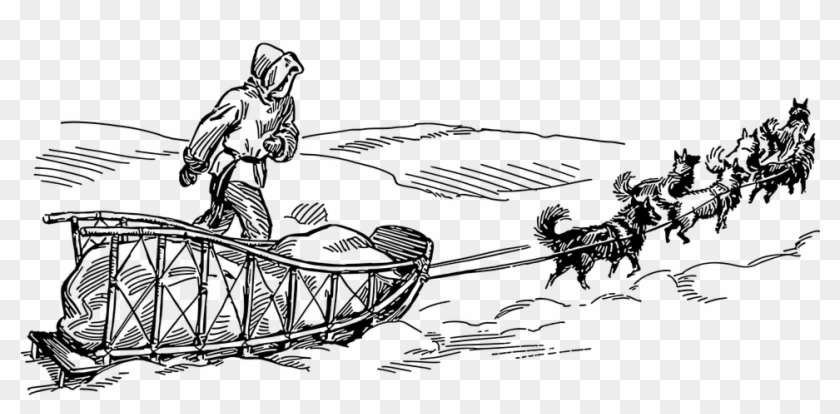 Winter Sleigh Cliparts 4, Buy Clip Art - Draw A Dog Sled #740372