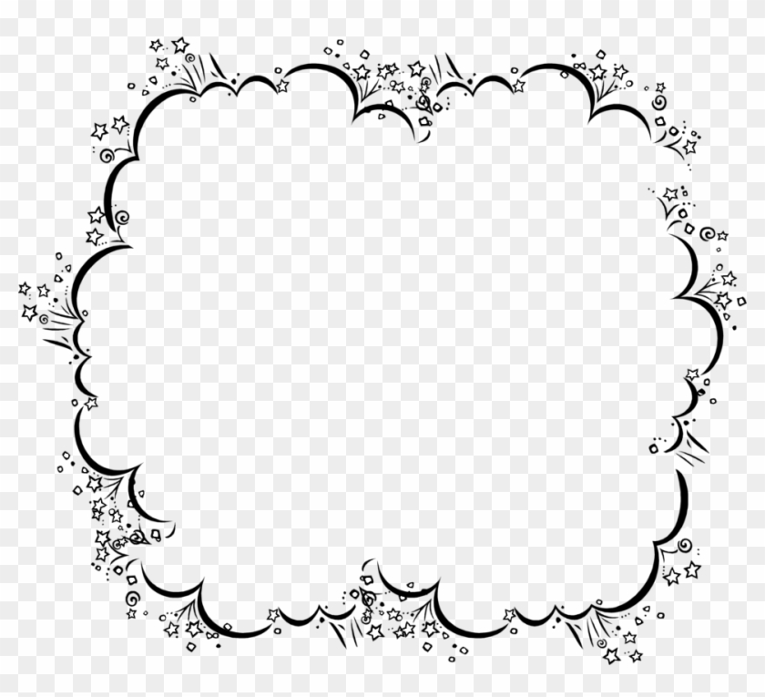 Cartoon Bubble Free Stock Photo Illustration Of A Blank - Border Cartoon Black And White #740396