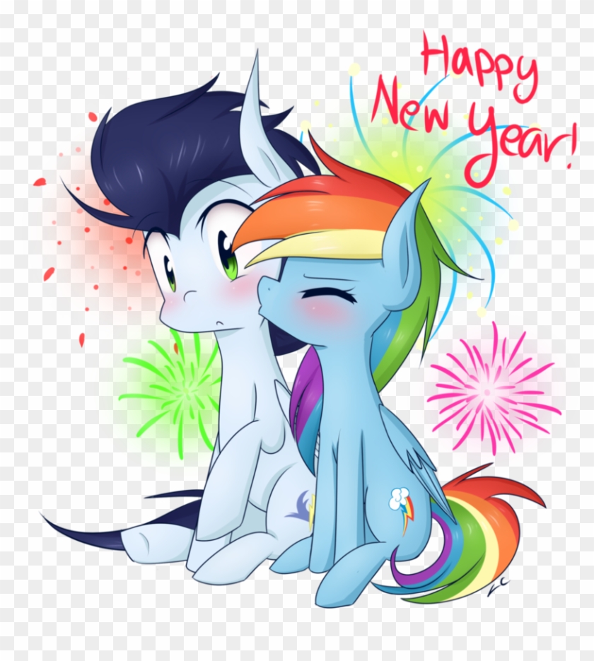 New Year Clipart 2k16 - Happy New Year Kiss #740430