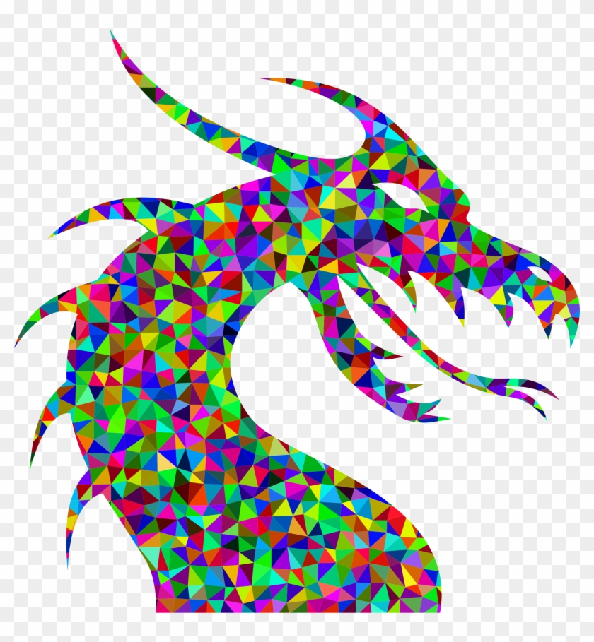 Prismatic Low Poly Dragon Bclipart - Tatuajes De Dragones Fáciles #740520