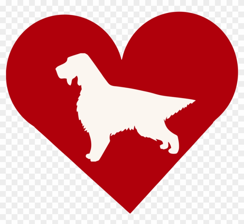 English Setter In Heart Outdoor Vinyl Silhouette - Nova Scotia Duck Tolling Retriever #740626