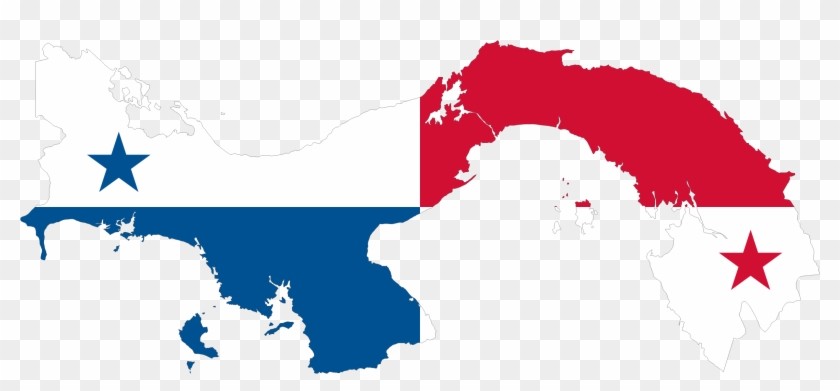 Panama Map Flag - Panama Flag Map #740627