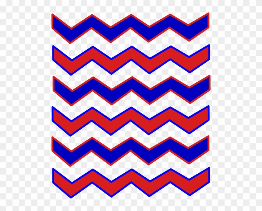 Zig Zag Red And Blue Clip Art - Pattern #740681