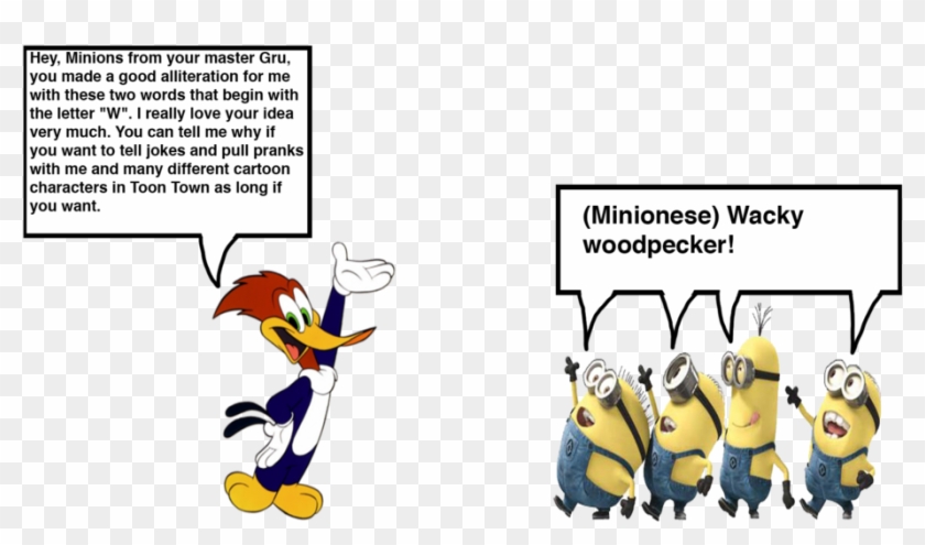 Woody Woodpecker Meets The Minions By Darthranner83 - Woody Woodpecker Words #740793