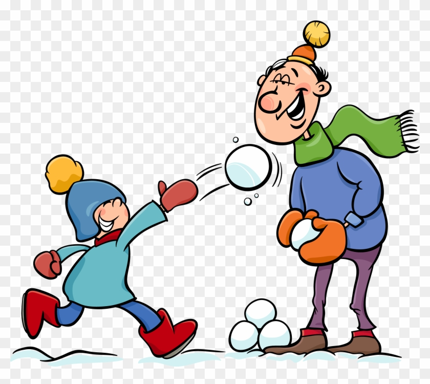 Snowball Fight Clip Art - Snowball Fight Clip Art #740953