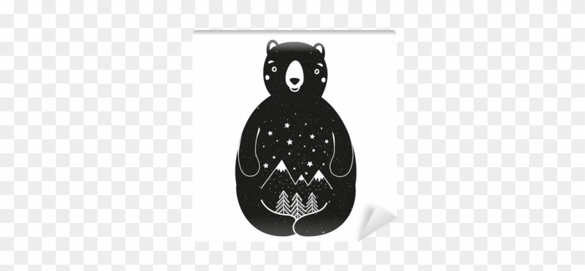 Vector Illustration With Cute Cartoon Style Bear - Art #741076